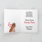 Remerciements Feu Noël de la carte de chien (Intérieur)