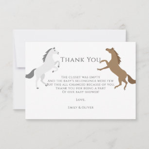 Remerciements Fille Anniversaire Rodéo Cowgirl Carte de remercie