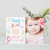 Remerciements Fille de fête d'anniversaire de carte de (Debout devant)