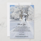Remerciements Fine Art Winter Wonderland Mariage Carte de remerc (Devant)