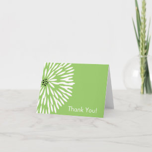 Remerciements Fleur blanche à floraison grasse et carte de remer