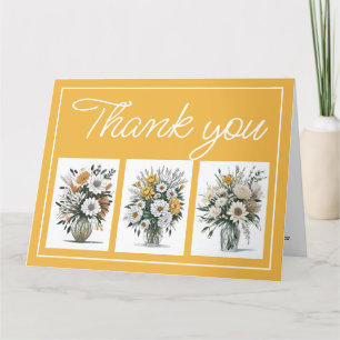 Remerciements Fleur D'Art Boho Élégante Dans Un Vase Carte de re