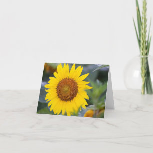 Remerciements Fleur de soleil brillant plié Carte de remerciemen