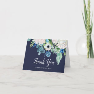 Remerciements Fleurs classiques Marine Future Mme Carte de rem