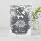 Remerciements Flocon de neige de baby shower de carte de (Debout devant)