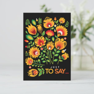 Remerciements Folklore génial Juste pour dire... Carte de remerc