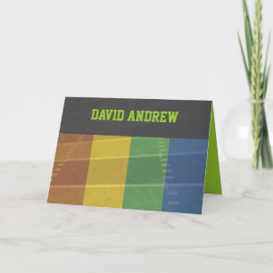 Remerciements Football Barre à thème Bat mitzvah Carte de remerc