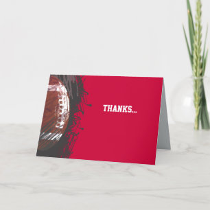 Remerciements Football Barre à thème Bat mitzvah Carte de remerc