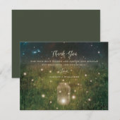 Remerciements Forêt enchantée Mason Jar Rustique Carte de remerc (Devant / Derrière)