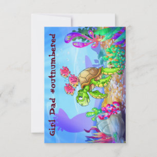 Remerciements FriendFish mignon dessin animé carte de Fête des p