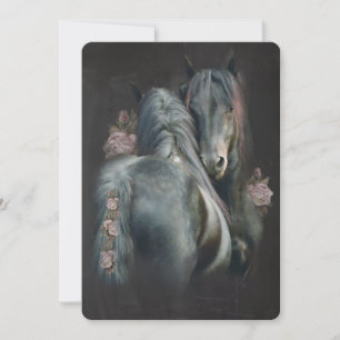 Remerciements Friesian Horse Love - Carte de voeux