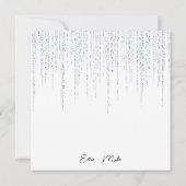 Remerciements Frosted Winter - Argent - Carte de remerciement de (Dos)