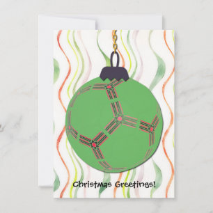 Remerciements Fun Soccer Balle de Noël Ornement Art Carte Plat