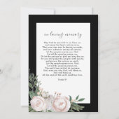 Remerciements Funérailles Floral noir photo carte de prière (Dos)