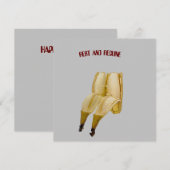 Remerciements Funny BANNIVERSAIRE ou carte de retraite BANANA RE (Devant / Derrière)