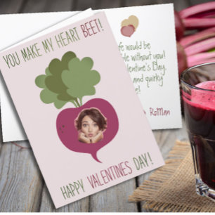 Remerciements Funny Quirky Heart bat la carte de voeux de Valent