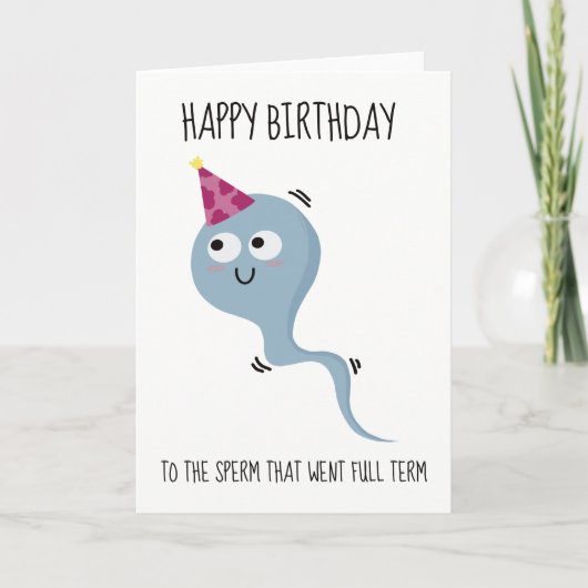 Remerciements Funny Sarcastic mignon Carte de voeux d'anniversai (Devant)