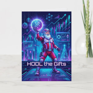 Remerciements Garde Le Cadeau Carte de Noël Crypto Porte-monnaie