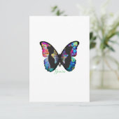 Remerciements GEMINI - Papillon et jumeaux - Carte de remercieme (Debout devant)