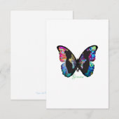 Remerciements GEMINI - Papillon et jumeaux - Carte de remercieme (Devant / Derrière)