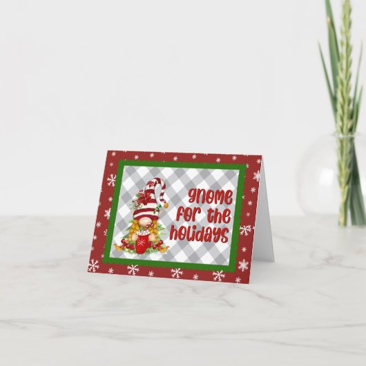 Remerciements Gnome pour la carte de vacances (Devant)