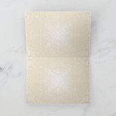 Remerciements Gold Sparkle Heart Ribbon Damask Carte de remercie (Intérieur)