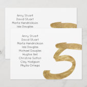 Remerciements Gold Table 5 Numéro de tableau Carte de siège Mari (Devant / Derrière)