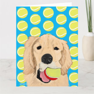 Remerciements Golden Dog Ayez une carte d'anniversaire de bal