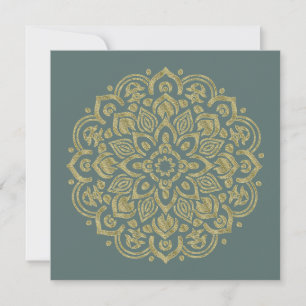 Remerciements Golden Mandala - Invitation, Carte de voeux