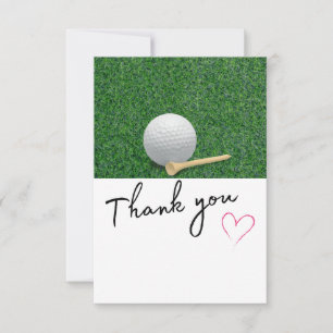 Remerciements GOLF Greens Gratitude : Fairway Carte de remerciem