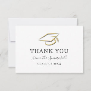 Remerciements Graduation 2026 Moderne Élégant Carte de remerciem