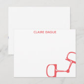 Remerciements Grande carte de note de cheval de peu de filet de (Devant / Derrière)