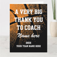 Grande carte de remerciement oversized pour l'entr