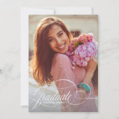 Remerciements Grande carte d'identité de diplômé en calligraphie (Devant)