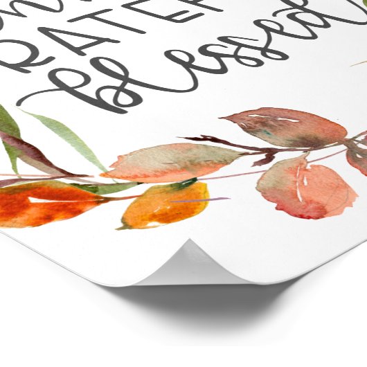 Remerciements Grateful Blessed Automne Poster Impr (Coin)