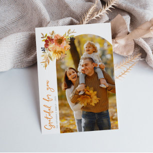 Remerciements Grateful, bon thanksgiving photo carte de voeux