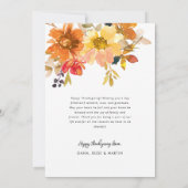 Remerciements Gratuit, photo remerciant carte de voeux (Dos)