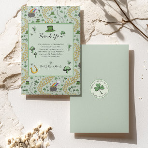 Remerciements Green Lucky Jour de la Saint Patrick Carte de reme
