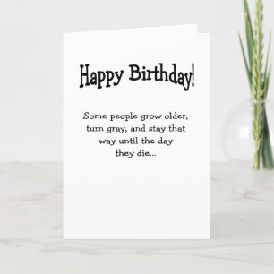 Remerciements Gris jusqu'au jour anniversaire carte de voeux