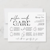 Remerciements Guide de sécurité des bougies Pillar Carte de soin (Devant)