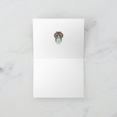 Remerciements Hibou mignon de bébé dans le carte de (Intérieur)