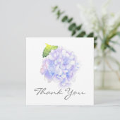 Remerciements Hydrangea Aquarelle Vignette Carte de remerciement (Debout devant)