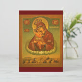 Remerciements Icône Pochaev de la carte de prière de la Mère de  (Debout devant)