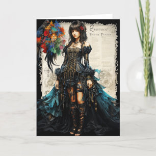 Remerciements Imaginaire Gothique Carte de voeux pour fille