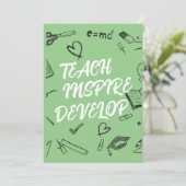 Remerciements INSPIRE DE L'ENSEIGNEMENT DÉVELOPPER carte de prof (Debout devant)