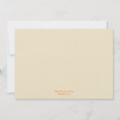 Remerciements Invitation Au Dîner De Thanksgiving (Dos)