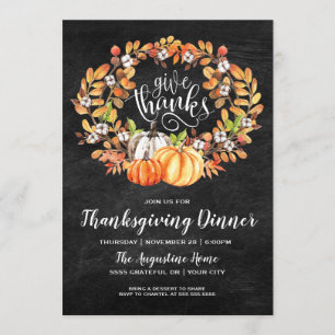 Remerciements Invitation au dîner de Thanksgiving