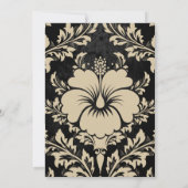 Remerciements invitation de mariage beige floral (Dos)