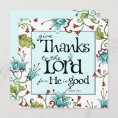 Remerciements - Invitation ou carte plat (Devant / Derrière)