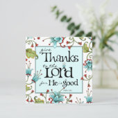 Remerciements - Invitation ou carte plat (Debout devant)